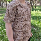 Тактическая футболка Flas; S/44-46; 100% Хлопок. Пиксель Desert. Армейская футболка. - изображение 6