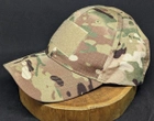 Тактична військова бейсболка BexShop кепка з липучкою під шеврон бейсболка камуфляжна Мультикам - зображення 2