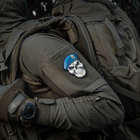 Шеврон на липучке Череп в берете (Национальная Гвардия Украины) Синий - изображение 7
