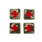 Шеврон на липучці ЗСУ піксель Червоний хрест - зображення 2