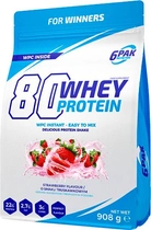 Białko 6PAK 80 Whey Protein 908 g Strawberry (5902811811286) - obraz 1