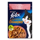 Влажный корм для кошек Felix Sensations Sauces с лососем в соусе со вкусом креветок 85 г