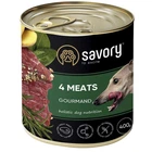 Влажный корм для собак Savory Dog Gourmand 4 вида мяса