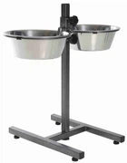 Стійка з металевими мисками для собаки, з регульованою висотою Trixie 2х2,8 л (4011905249223)