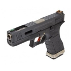 Пістолет WE Glock 17 Custom (Black Slide and Gold Barrel) Black (Страйкбол 6мм) - зображення 3