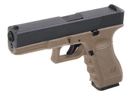 Страйкбольний пістолет WE Glock 17 Gen.3 Metal Tan GBB (Страйкбол 6мм) - зображення 3