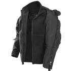 Куртка мембранна з флісовою підкладкою MIL-TEC Wet Weather Jacket Чорний S - зображення 4