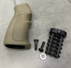 Рукоятка пистолетная для AR15 прорезиненная DLG TACTICAL (DLG-106), Койот, с отсеком для батареек - изображение 2