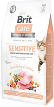 Сухой корм для кошек Brit Care Cat GF Sensitive Digestion & Delicate Taste для привередливых с индейкой и лососем