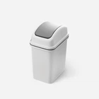 Відро для сміття MVM BIN-12 10L сіре з кришкою