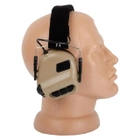 Навушники Активні для стрільби Earmor M31 Койот Тан + Premium кріплення на шолом (127703) - зображення 8