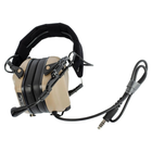 Активні навушники з гарнітурою Earmor M32 Coyote TAN + Premium кріплення на шолом (150223) - зображення 6