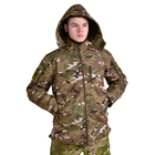 Тактична куртка SOFT SHELL мультикам водонепроникна М - зображення 4