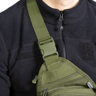 Тактична сумка Camotec з прихованим відділенням під зброю Gunner Sling Olive - зображення 5