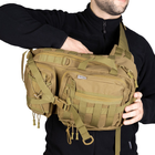 Тактический однолямочный рюкзак Camotec скрытым отделением для оружия TCB Coyote - изображение 12