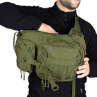 Тактичний однолямковий рюкзакз Camotec прихованим відділенням для зброї TCB Olive - зображення 12