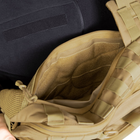 Тактичний однолямковий рюкзакз Camotec прихованим відділенням для зброї TCB Coyote - зображення 13