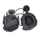 Активні навушники на шолом з мікрофоном Earmor M32H Black + Premium кріплення Чебурашка (15026kr) - зображення 2