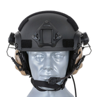 Активні навушники для стрільби з мікрофоном на шолом Opsmen Earmor M32H Койот Brown (150280) - зображення 6