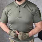 Футболка поло мужская с коротким рукавом тактическая для военных, Хаки XL - изображение 4