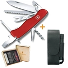 Комплект Нож Victorinox Outrider 0.8513 + Кожаный чехол + Фонарь - изображение 1