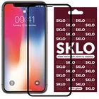 Противоударное защитное стекло SKLO Full Glue 3D NEW для Apple iPhone 11 Pro Max / XS Max (6.5") Черный