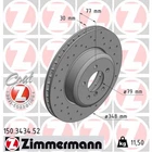 2шт, Гальмівний диск ZIMMERMANN 150.3434.52
