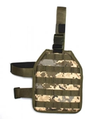 Кобура для пистолета универсальная с подсумком для магазина, с платформой на бедро, система Molle, Пиксель (комплект) - изображение 8