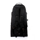 Тактический туристический супер-крепкий рюкзак трансформер 5.15.b 40-60 литров черный с поясным ремнем Кордура 500 ден - изображение 6