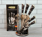 Набір кухонних ножів Венсон ВN-405 з нержавіючої сталі для кухні на підставці 9 предметів Граніт - зображення 3