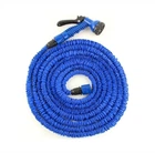 Садовий шланг для поливу Magic Hose саморастягивающийся з насадкою розпилювачем 7 режимів 30м Синій (100015)