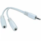 Кабель мультимедійний Jack 3.5mm тато/2xJack 3.5mm мама 0.1m Cablexpert (CCA-415W)