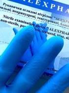 Перчатки нитриловые Alexpharm размер M голубые 100 шт - изображение 2