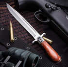 Нож складной с Удлиненным лезвием 440С сталь, кожаный чехольчик - изображение 12