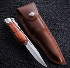 Нож складной с Удлиненным лезвием 440С сталь, кожаный чехольчик - изображение 14