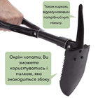 Лопата туристична багатофункціональна Shovel 009, міні лопата для кемпінгу, саперна лопата. ER-784 Колір: чорний - зображення 5
