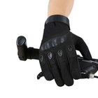 Тактичні рукавички з закритими пальцями, Чорний, M - зображення 6