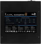 Блок живлення Aerocool PGS Lux 650W (AEROLUX-650-80BRONZE) - зображення 6