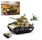 Конструктор SLUBAN Army Военный итальянский танк M14/41 (M38-B0711) 463 детали