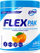 Харчова добавка 6PAK Nutrition FLEX PAK Комплекс Міцні суглоби 400 г апельсин (5902811814652) - зображення 1