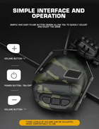 Наушники тактические активные с микрофоном Wosport HD-11-OD черный мультикам 1 пара - изображение 10