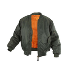 Тактична двостороння куртка бомбер Mil-Tec ma1 олива 10403001 розмір L - зображення 3