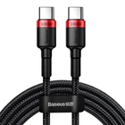 Кабель Baseus Cafule PD2.0 100W flash charging Type-C to Type-C cable 20V 5A 2m Black-Red (CATKLF-AL91)