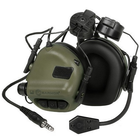 Навушники Активні для стрільби з мікрофоном на шолом Earmor M32H Олива + Premium кріплення (15025kr) - зображення 4