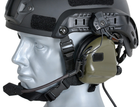 Навушники Активні для стрільби з мікрофоном на шолом Earmor M32H Олива + Premium кріплення (15025kr) - зображення 10