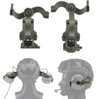 Активні Навушники для стрільби Earmor M31 + Premium кріплення до шолома на рейки ARC/M-LOK (125993) - зображення 12