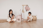 Колиска Smoby Toys Baby Nurse з балдахіном Сіро-рожева (220373) (3032162203736) - зображення 4