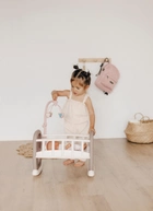 Колиска Smoby Toys Baby Nurse з мобілем Сіро-біла (220372) (3032162203729) - зображення 10