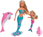 Ляльковий набір Simba Steffi&Evi Love Штеффі та Еві Подруги-русалоньки з дельфіном і гребінцем (5733336) (4006592040123) - зображення 3