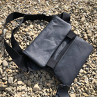 Тактична шкіряна сумка з кобурою, чоловічий месенджер, барсетка Чорний - зображення 4